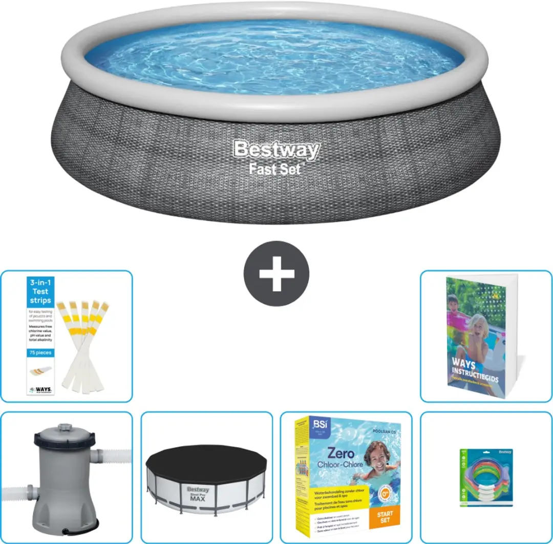 Bestway Rond Opblaasbaar Zwembad 457cm Fast Set
