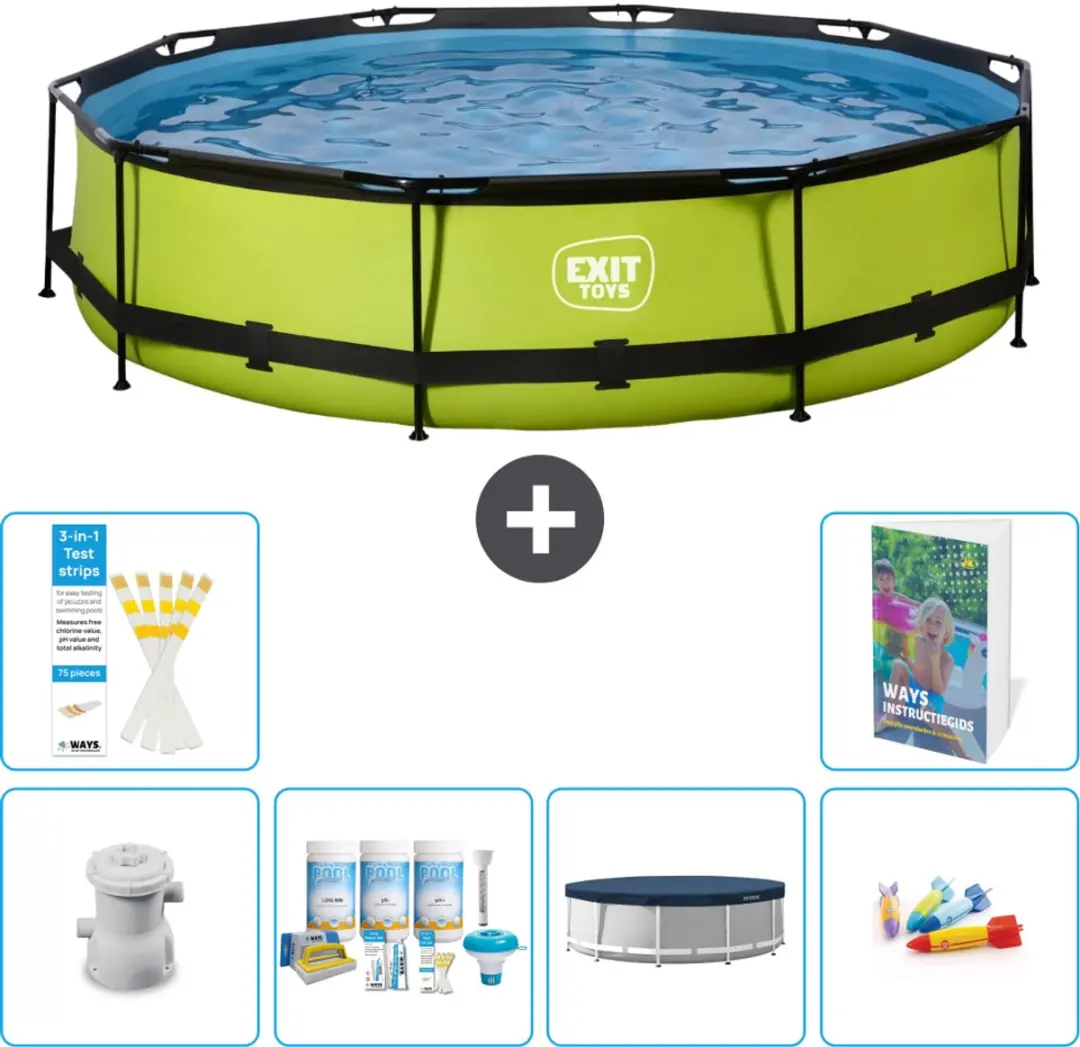 EXIT Toys Rond Lime Frame Zwembad 360x76cm