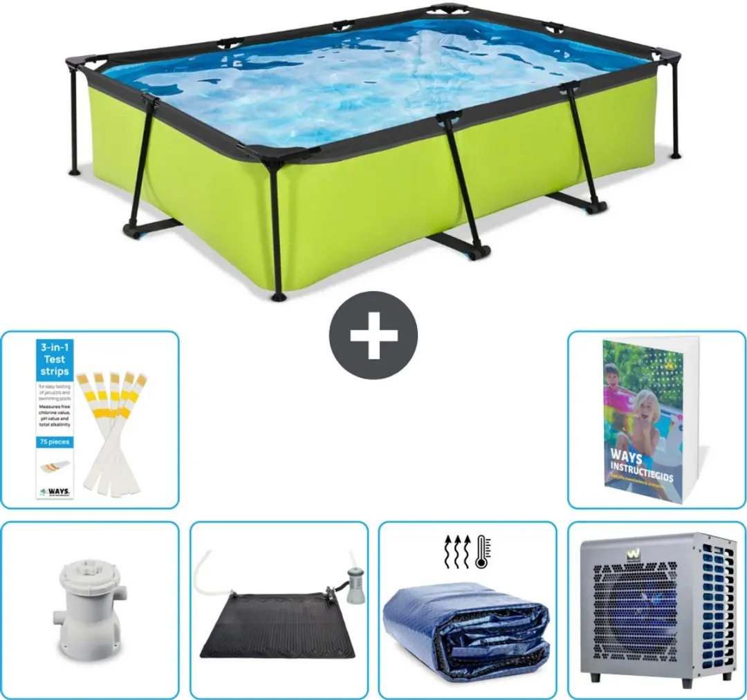 EXIT Toys Lime Frame Zwembad 300x200x65cm