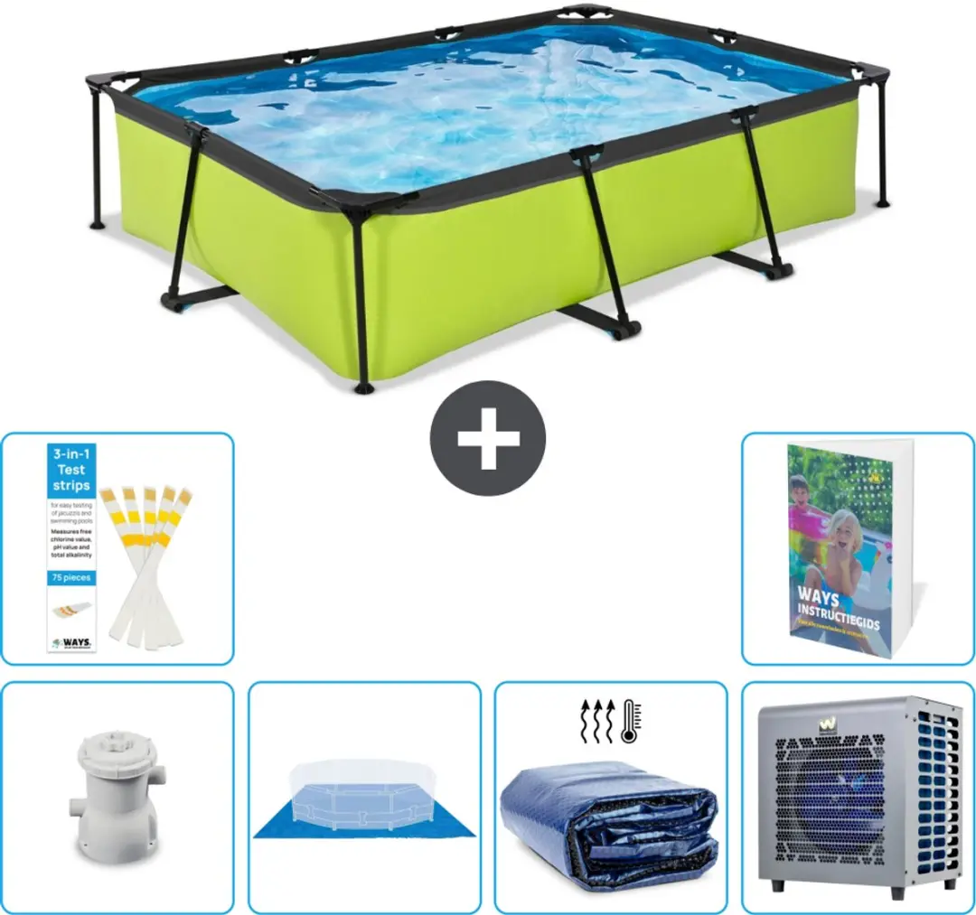 EXIT Toys Lime Frame Zwembad 300x200x65cm
