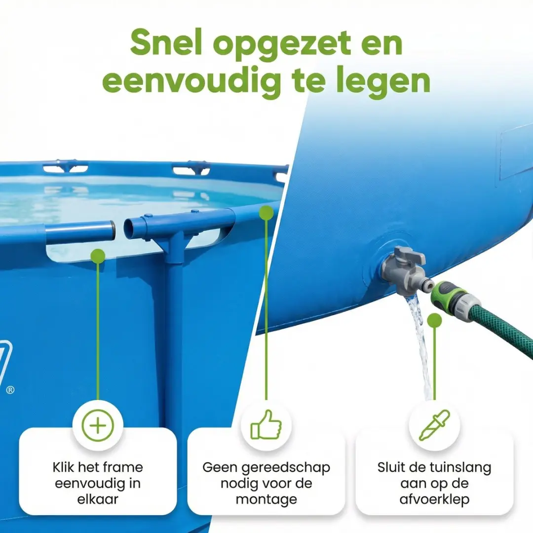 Bestway Steel Pro Zwembad 396x84cm Blauw - 7-delig
