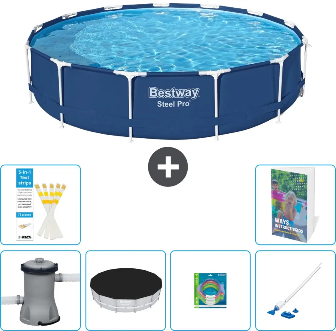 Bestway Steel Pro Zwembad 396x84cm Blauw