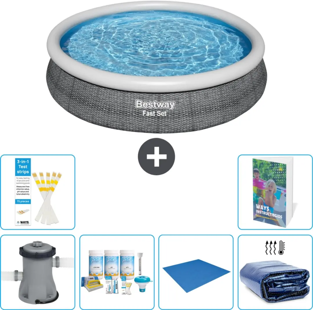 Bestway Rond Zwembad 366cm Fast Set