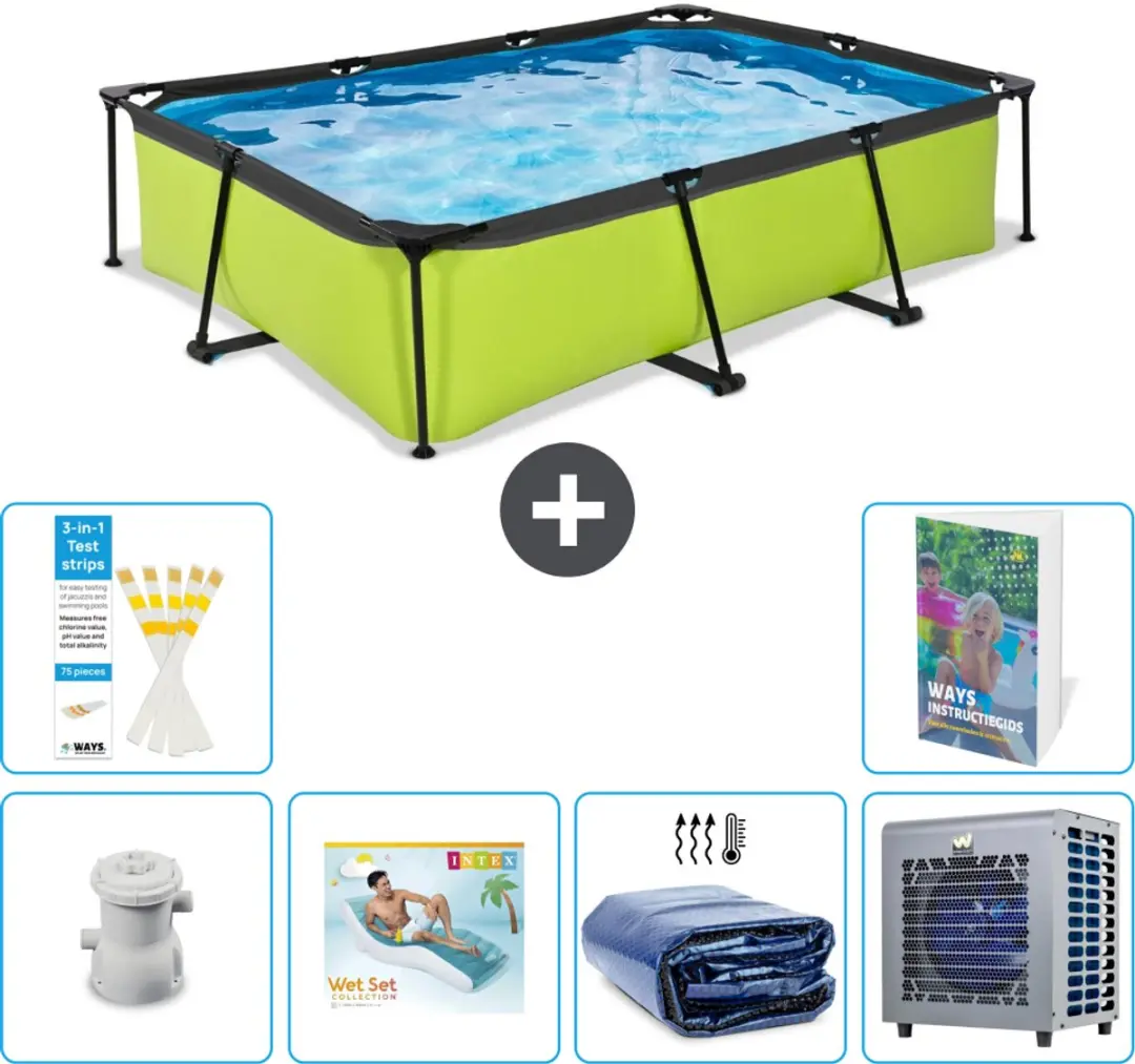 EXIT Toys Lime Frame Zwembad 300x200x65cm