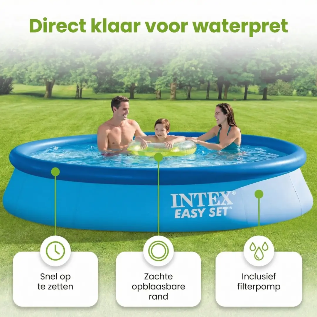 Intex Easy Set Zwembad 366x76cm - Blauw - 7-delig