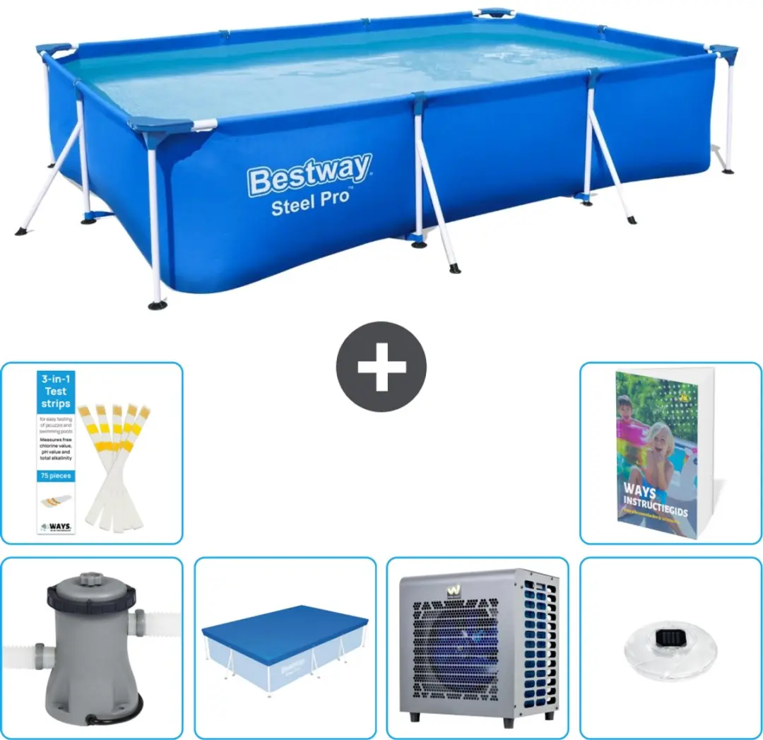 Bestway Steel Pro Zwembad 300x201x66cm Blauw