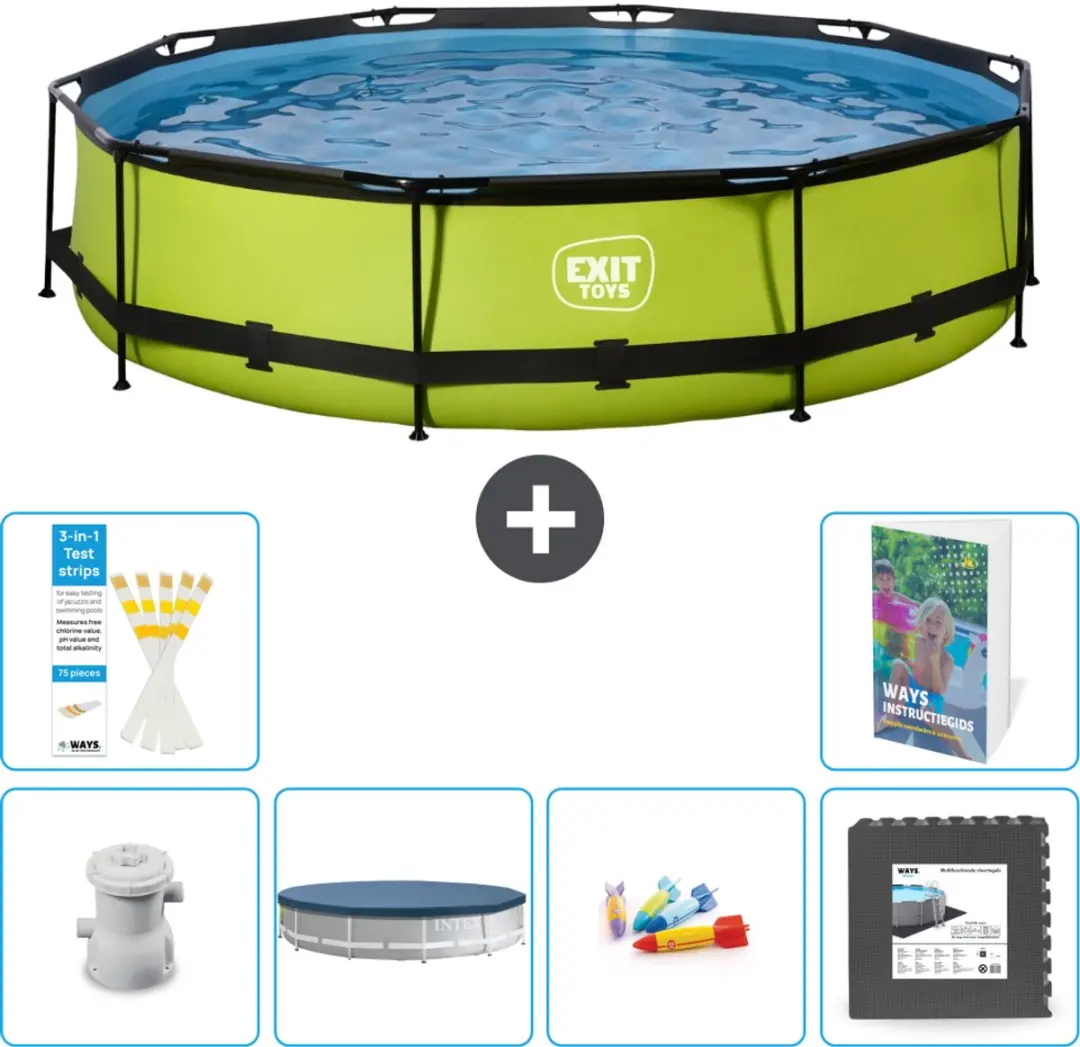 EXIT Toys Rond Lime Frame Zwembad 360x76cm