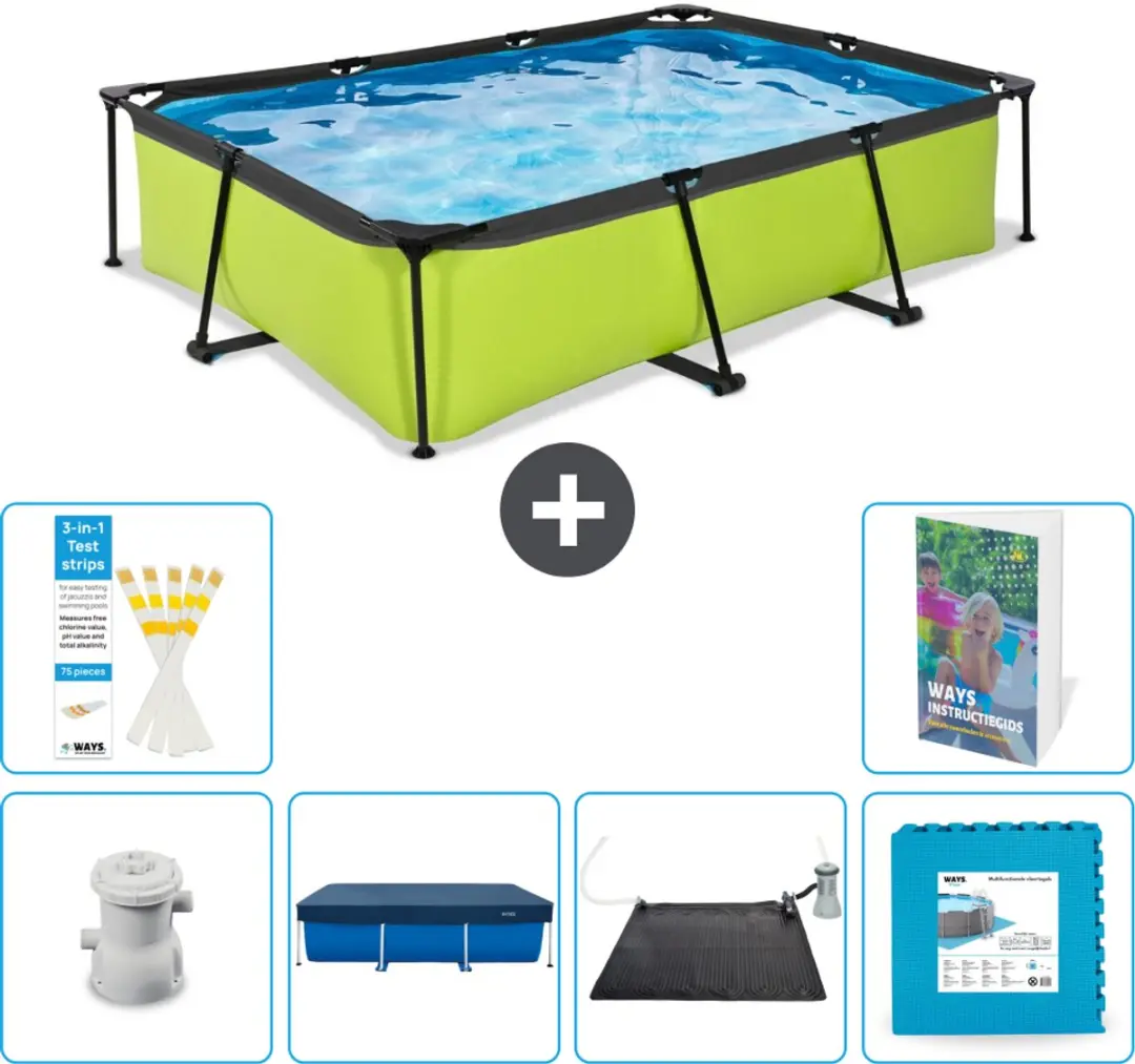 EXIT Toys Lime Frame Zwembad 300x200x65cm