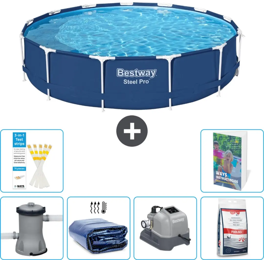 Bestway Steel Pro Zwembad 396x84cm Blauw