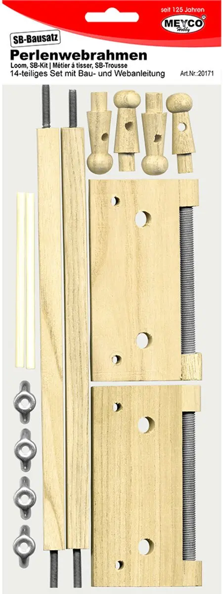 Meyco Kralenweefraam 12x34cm - Bruin