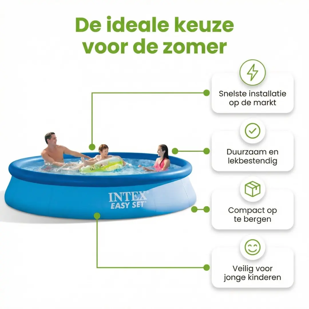 Intex Easy Set Zwembad 366cm - 7-delig Blauw