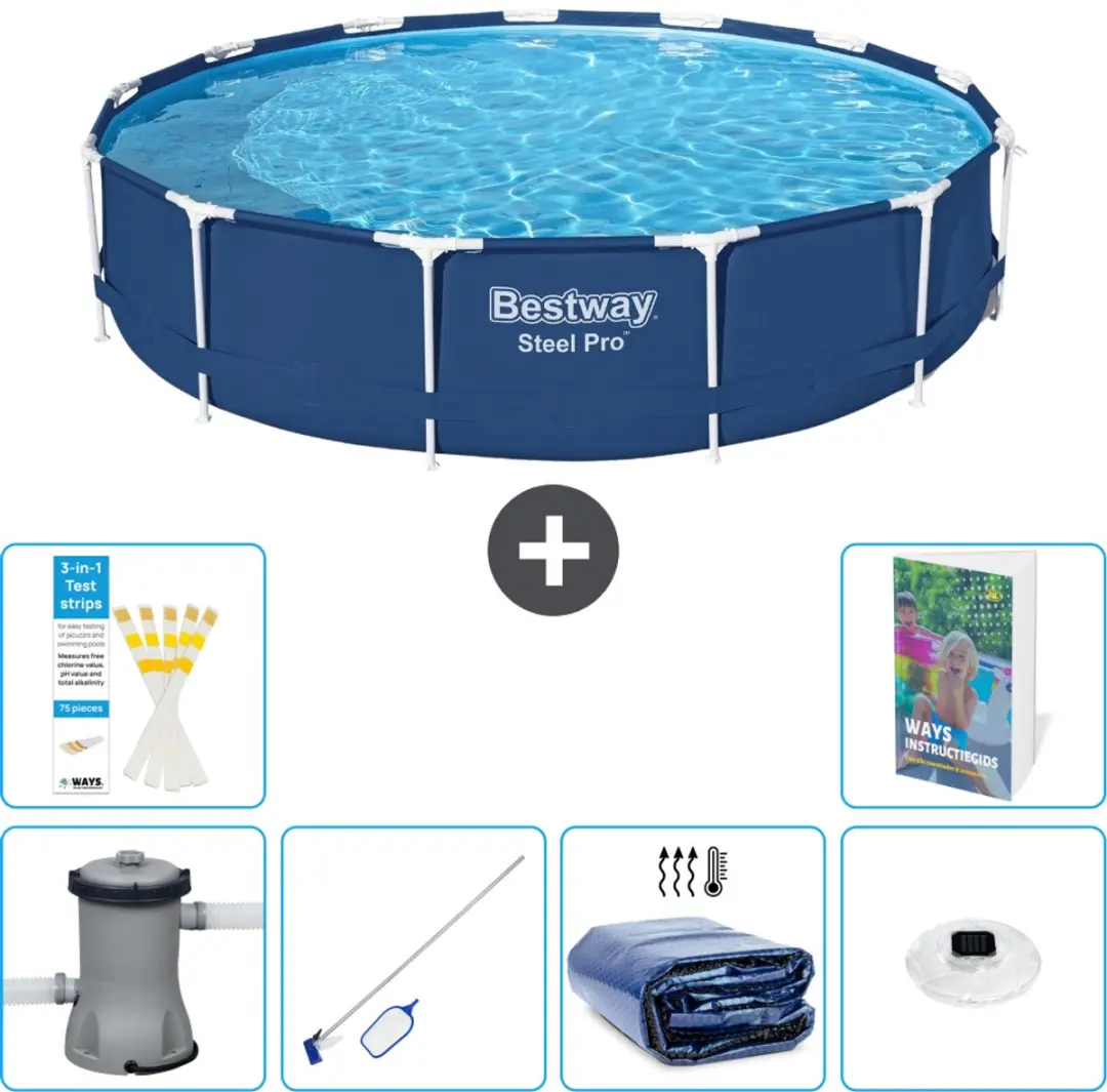 Bestway Steel Pro Zwembad 396x84cm Blauw