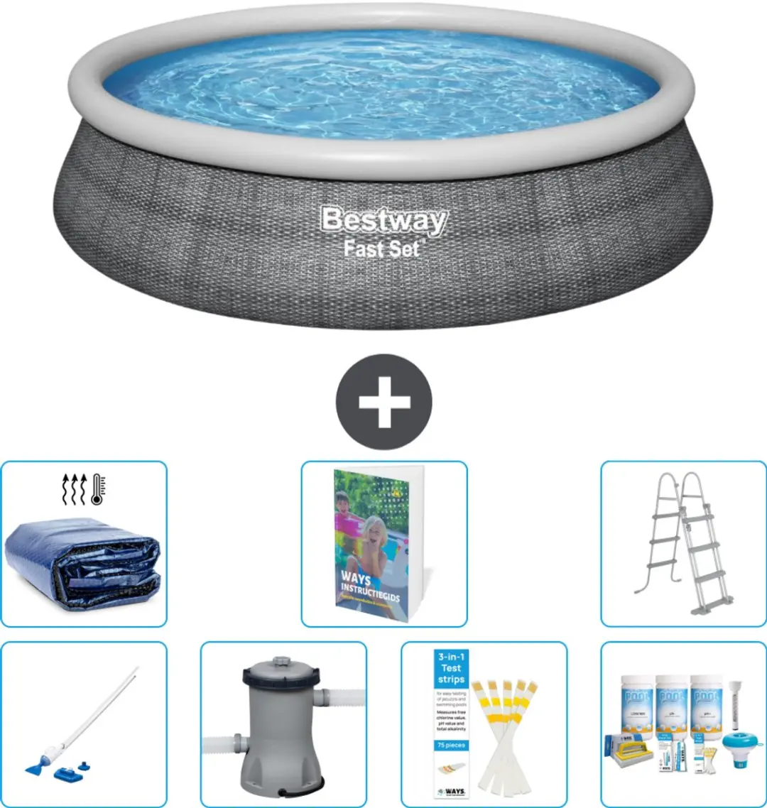 Bestway Fast Set Opblaaszwembad 457cm