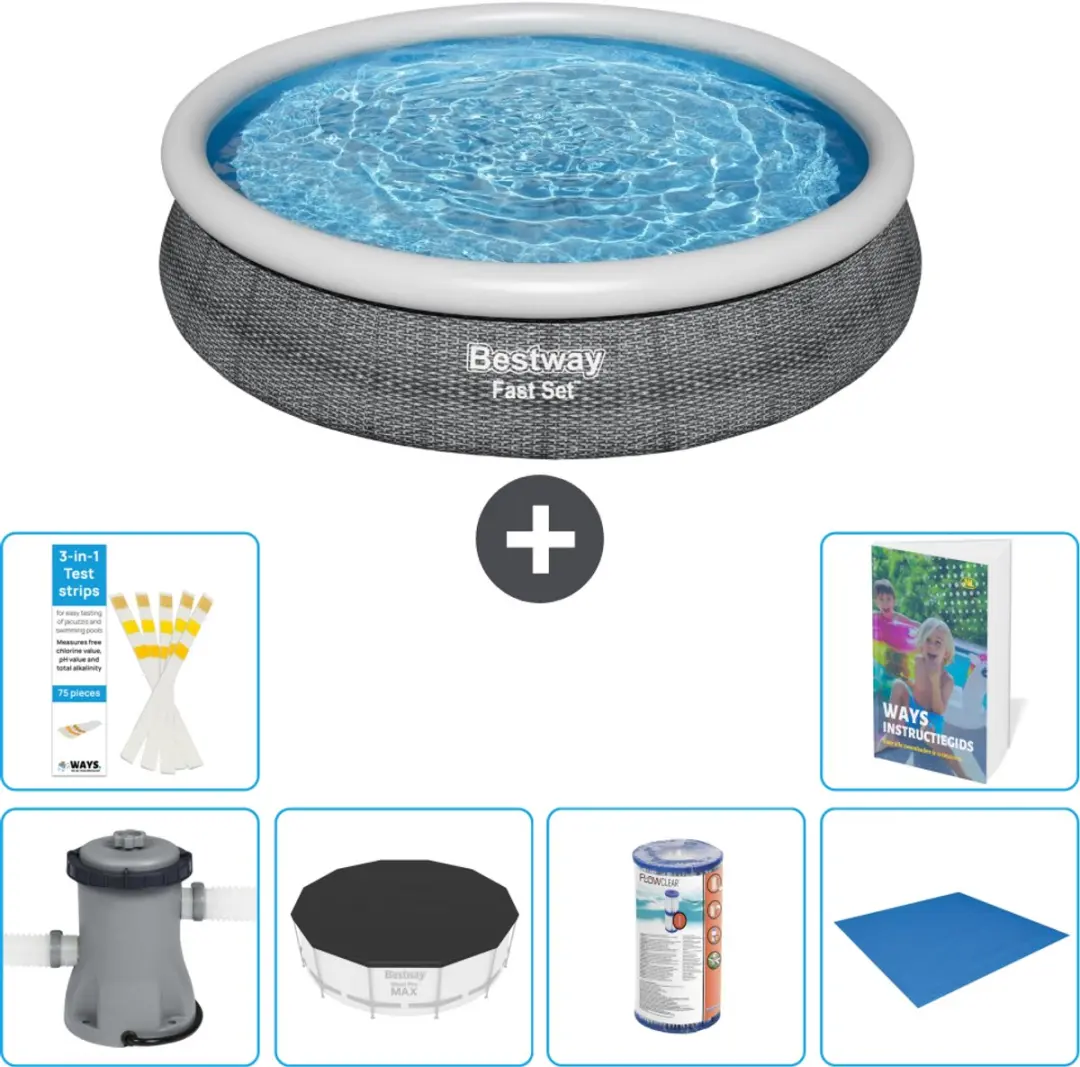 Bestway Rond Zwembad 366cm Fast Set