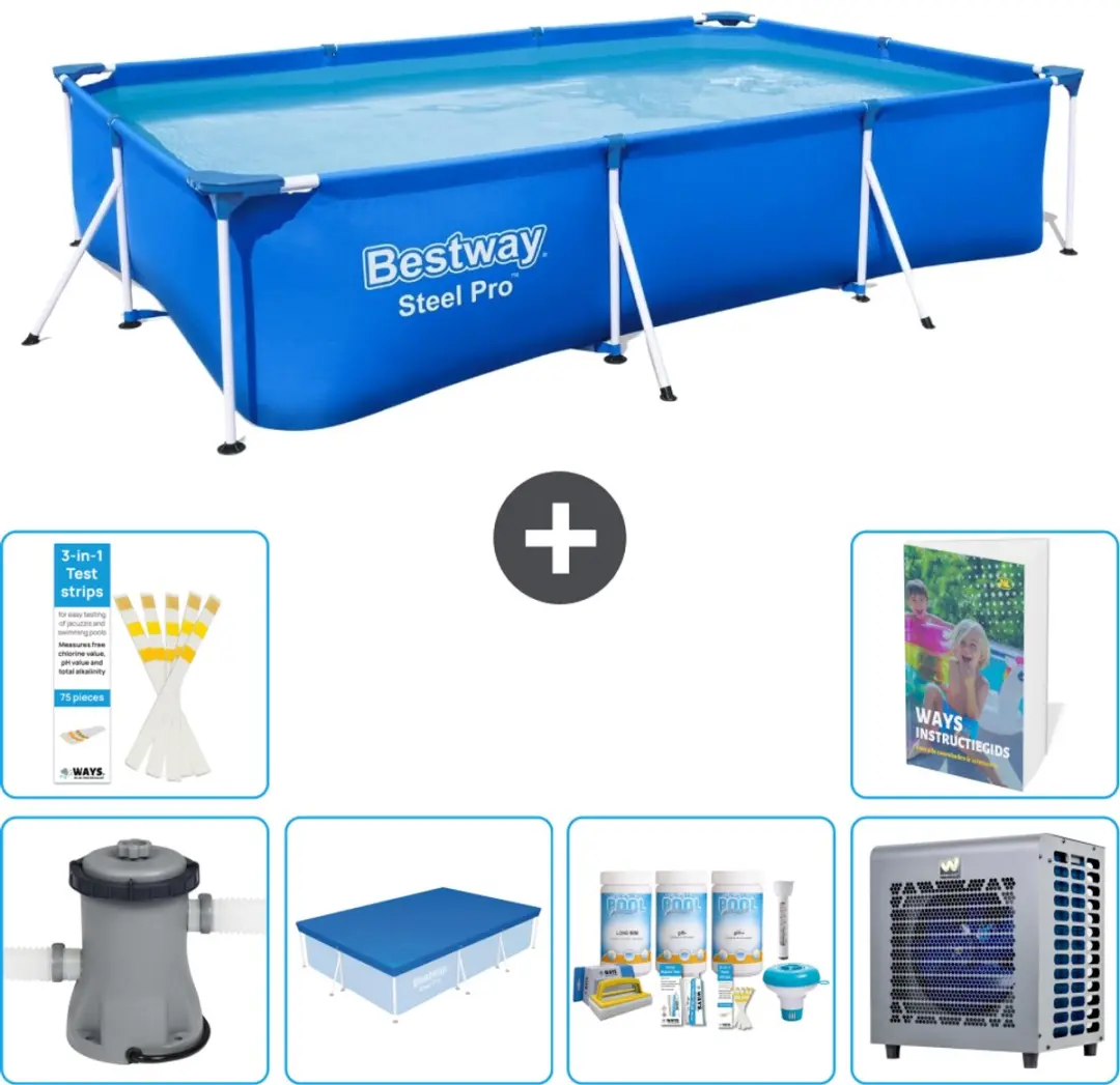 Bestway Steel Pro Zwembad 300x201x66cm Blauw