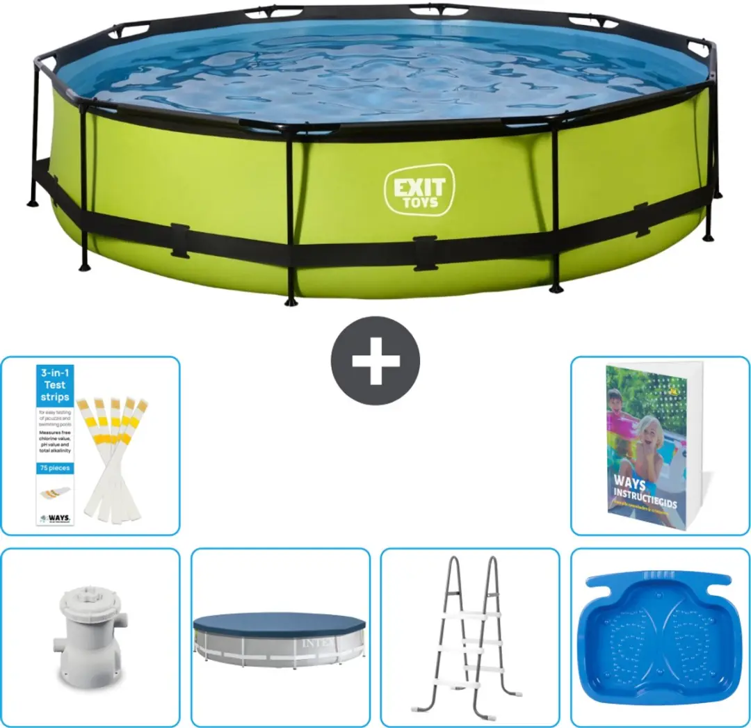 EXIT Toys Rond Lime Frame Zwembad 360x76cm