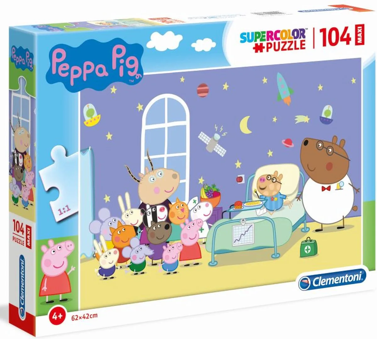 Clementoni Peppa Pig Puzzel 104 Stuks - Maxi - Multicolor