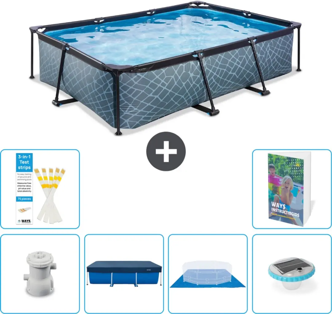 EXIT Toys Stone Frame Zwembad 300x200cm