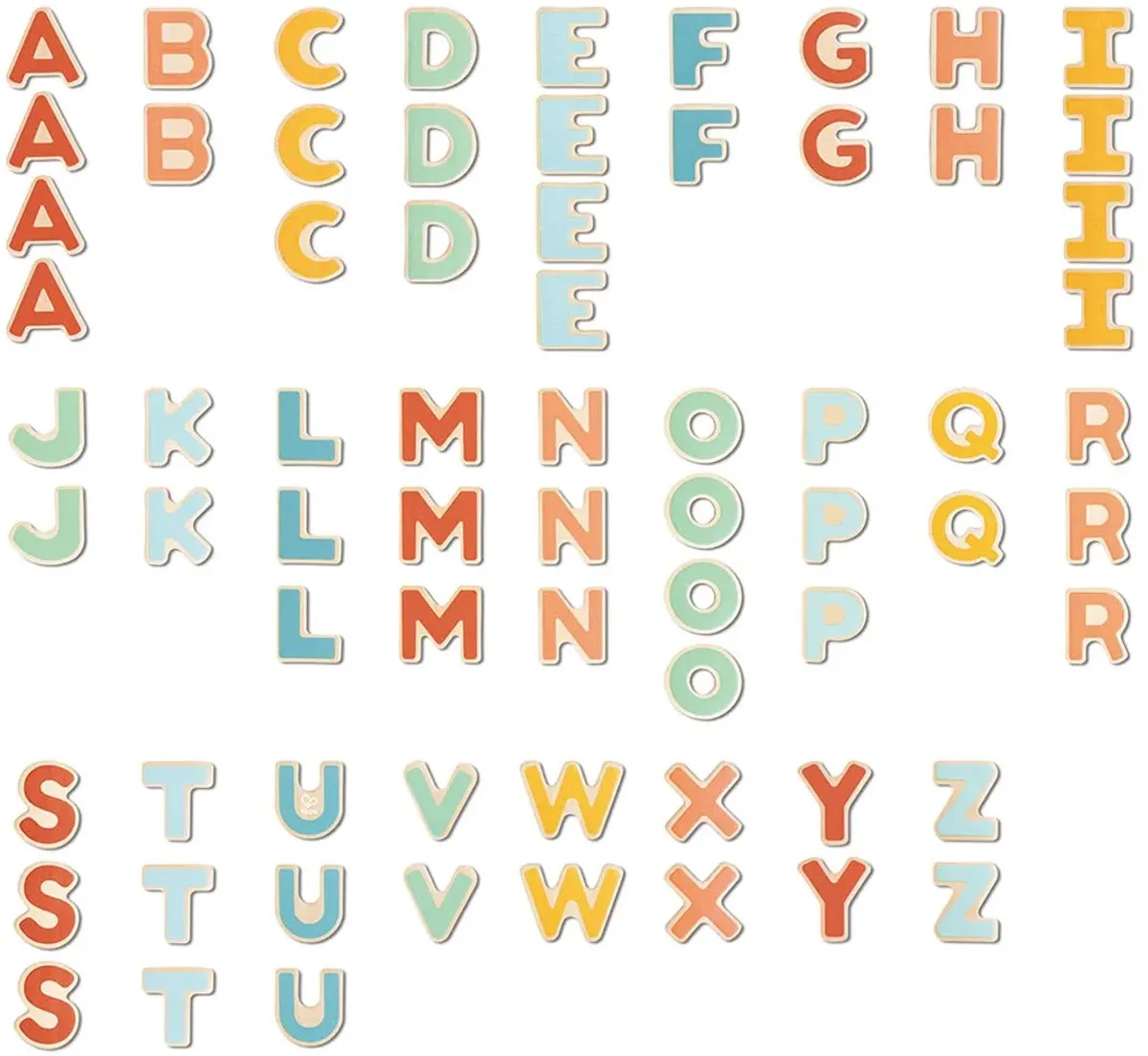 Hape Magnetische Letters E2003 - Multicolor
