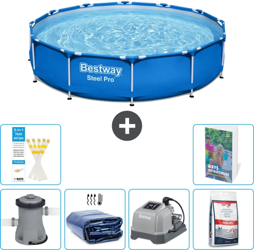 Bestway Steel Pro Zwembad 366x76cm Blauw