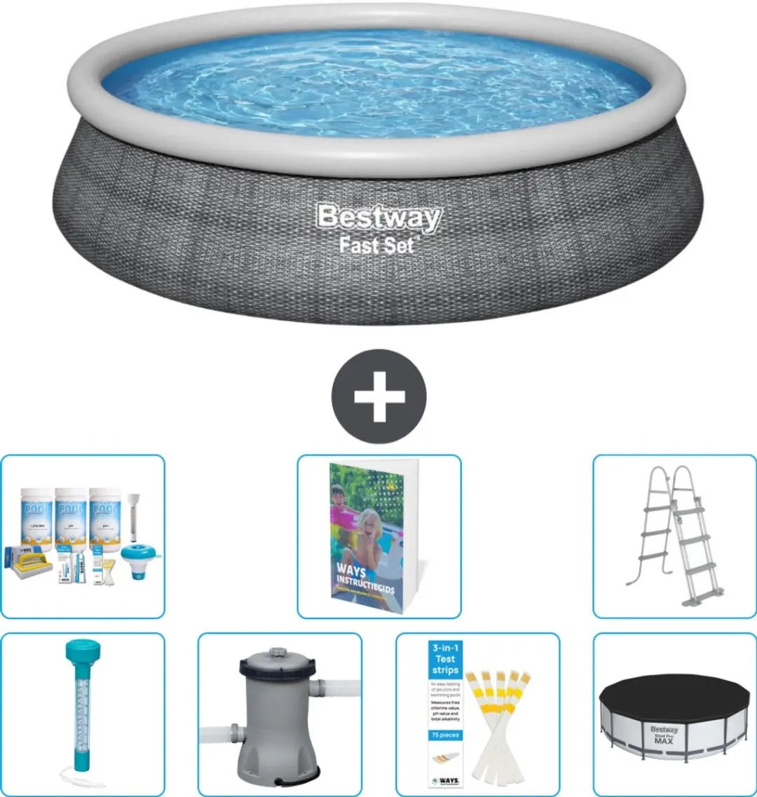Bestway Rond Zwembad Fast Set 457cm