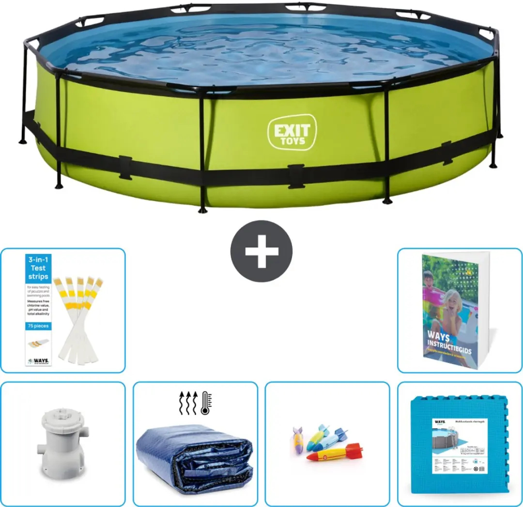 EXIT Toys Rond Lime Frame Zwembad 360x76cm
