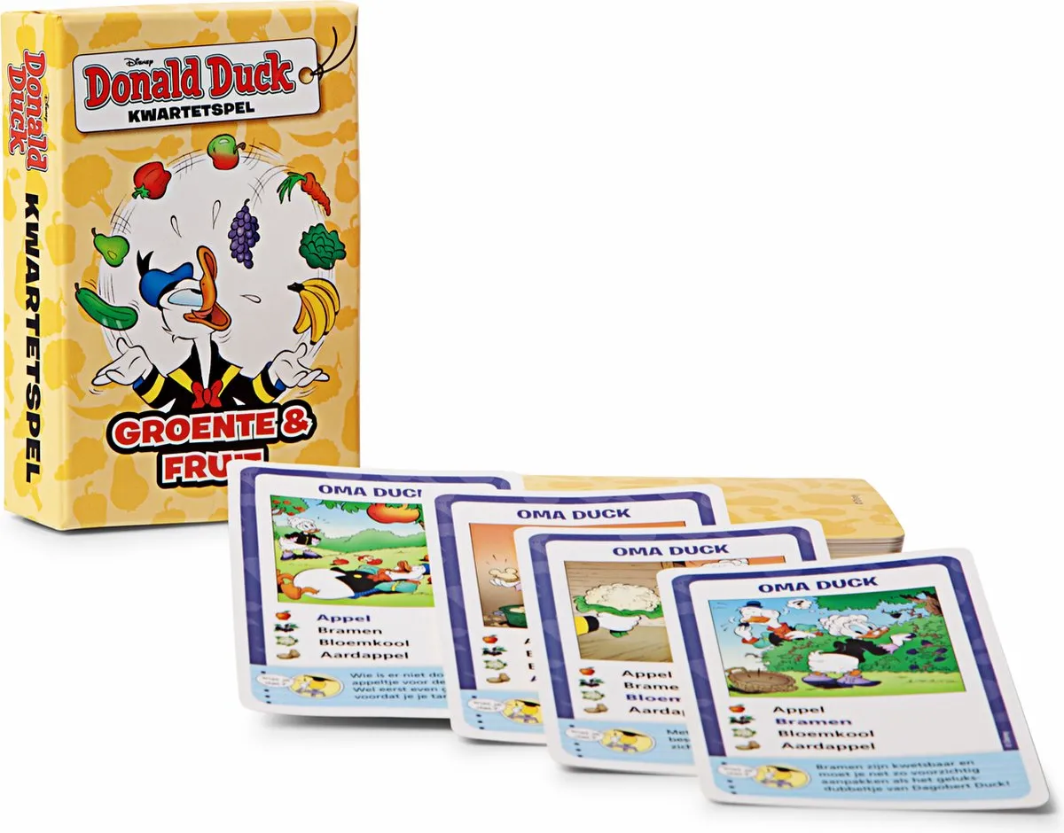 Disney Donald Duck Groente & Fruit Kwartet - 4 Spelers