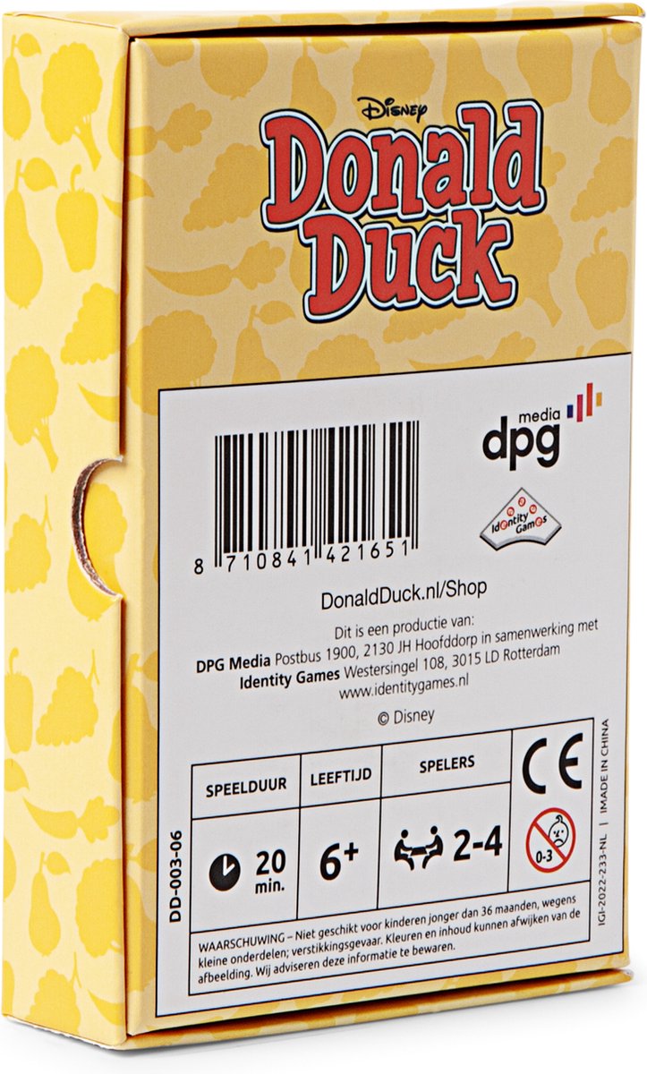 Disney Donald Duck - Kwartetspel - Groente & Fruit weetjes
