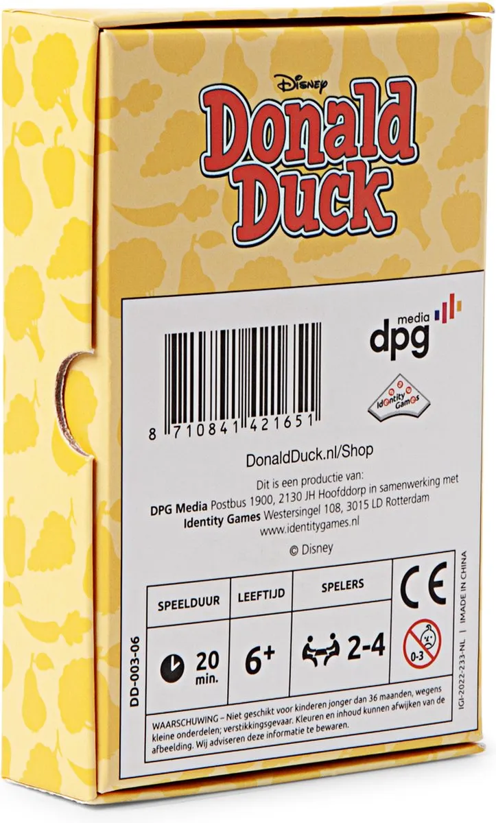 Disney Donald Duck Groente & Fruit Kwartet - 4 Spelers