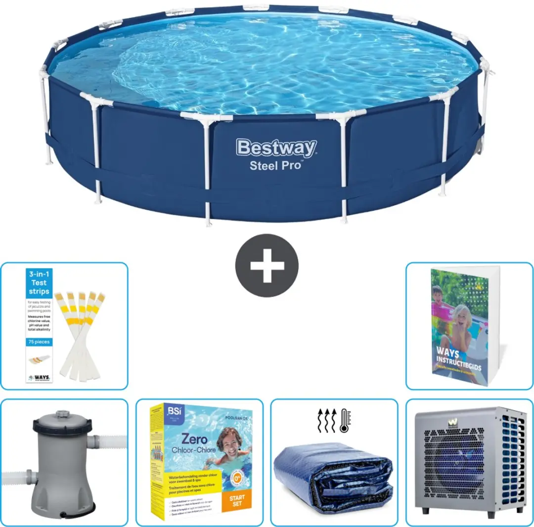 Bestway Steel Pro Zwembad 396x84cm Blauw