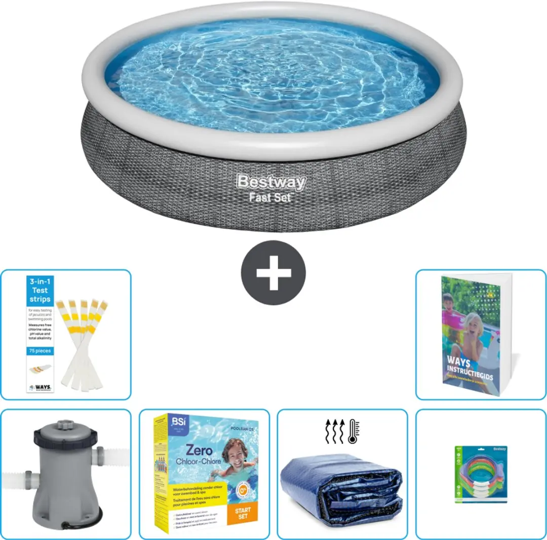 Bestway Rond Zwembad 366cm Fast Set