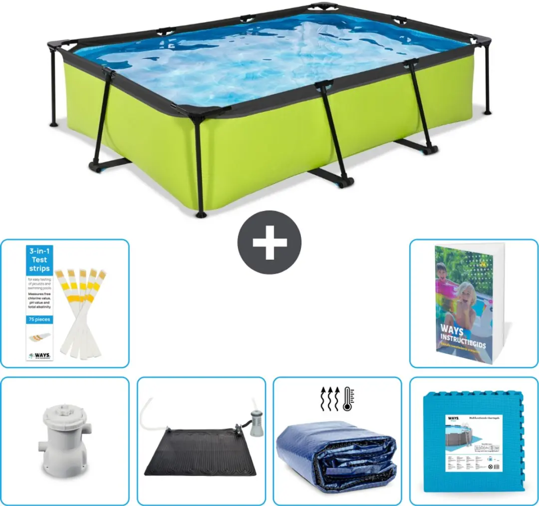 EXIT Toys Lime Frame Zwembad 300x200x65cm