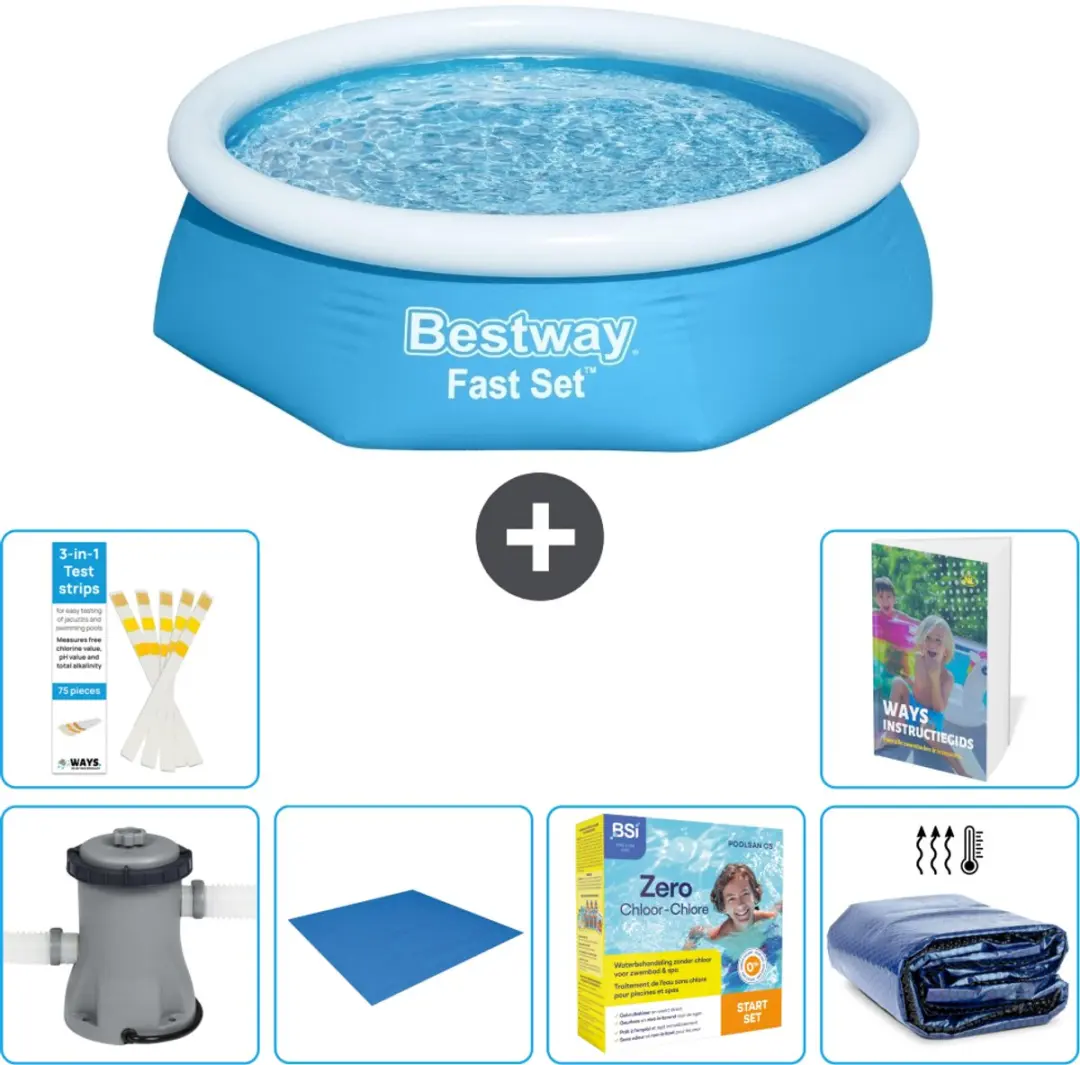 Bestway Fast Set Opblaaszwembad 244x61cm