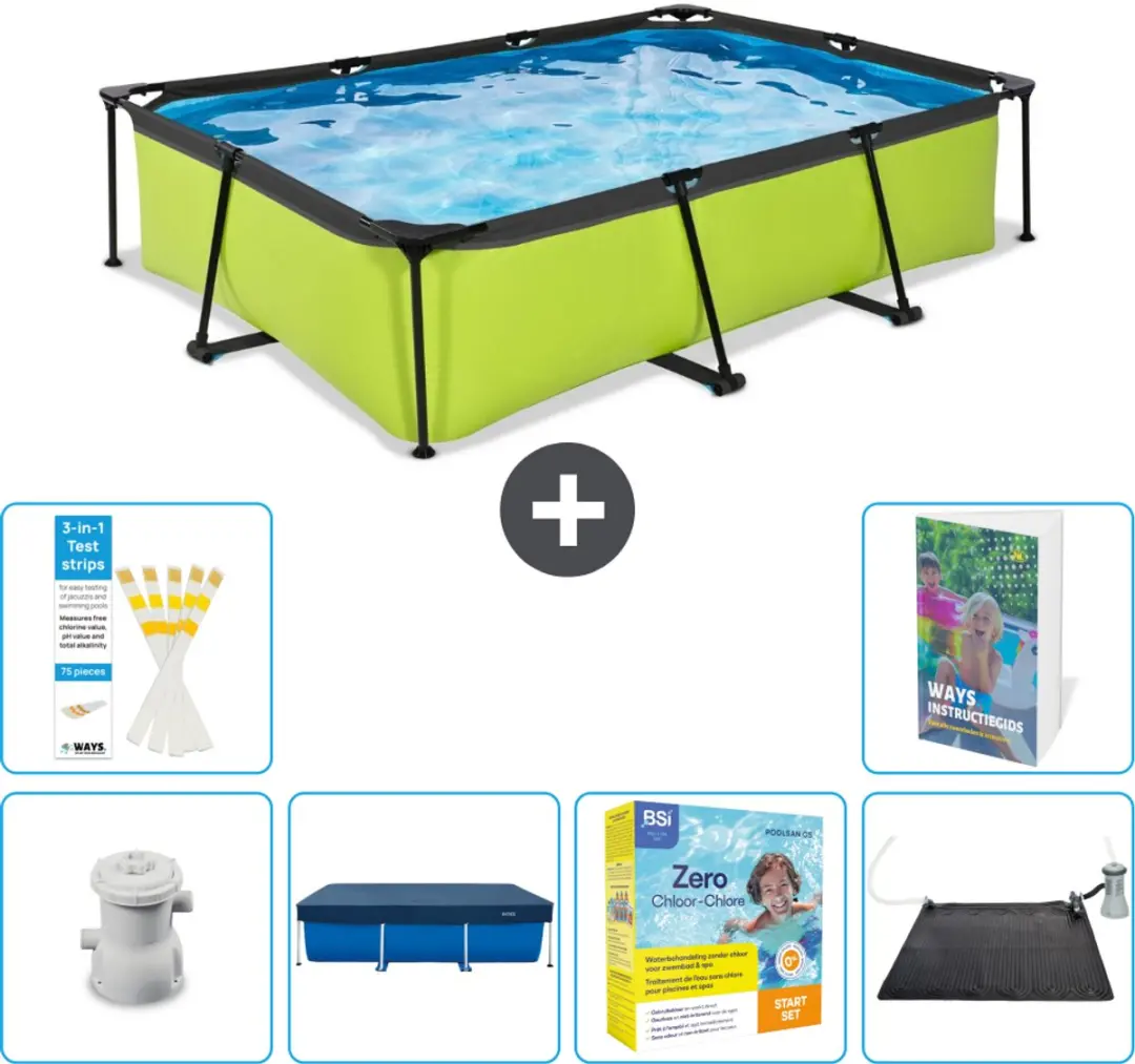 EXIT Toys Lime Frame Zwembad 300x200x65cm