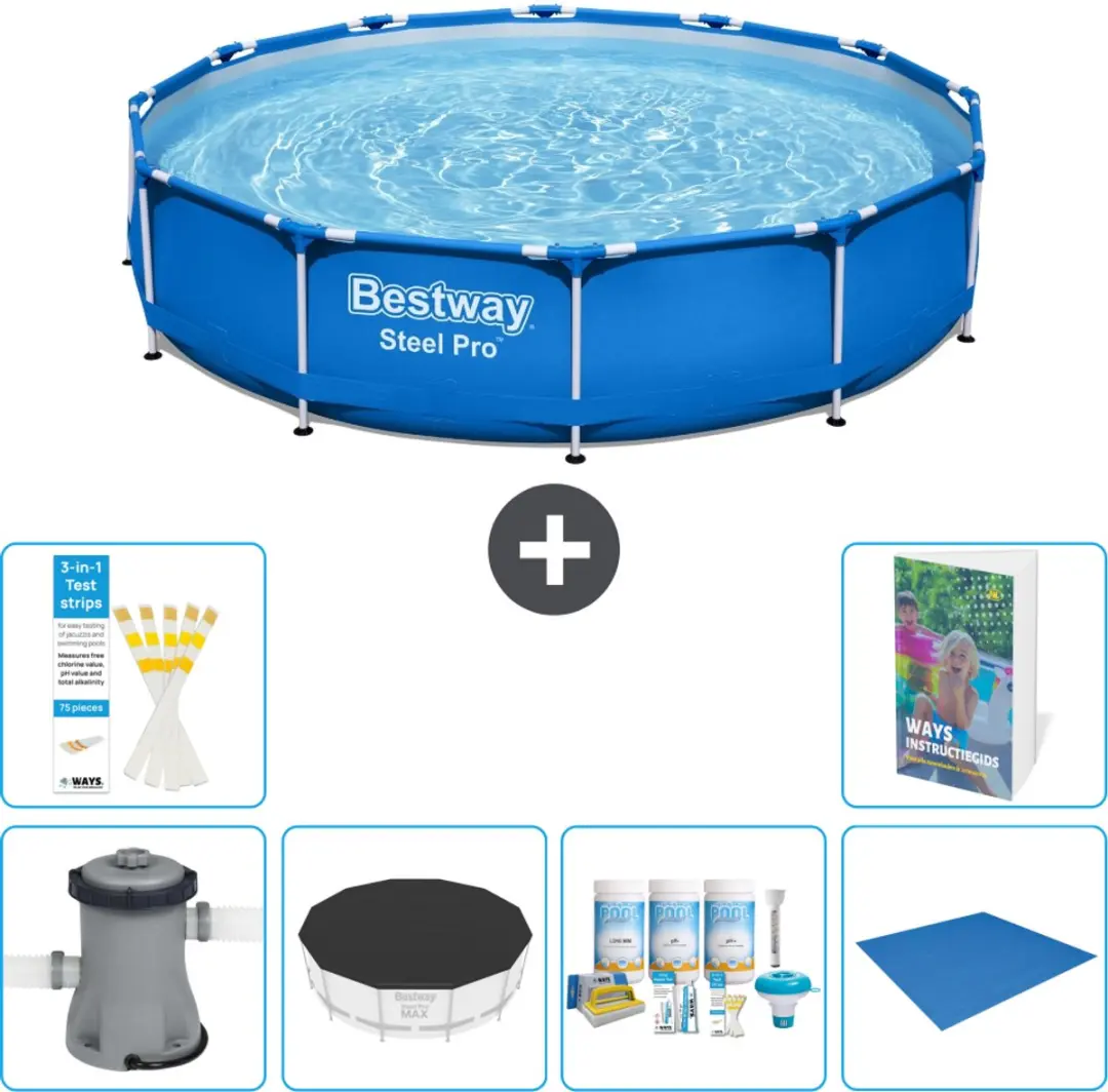 Bestway Steel Pro Zwembad 366x76cm Blauw