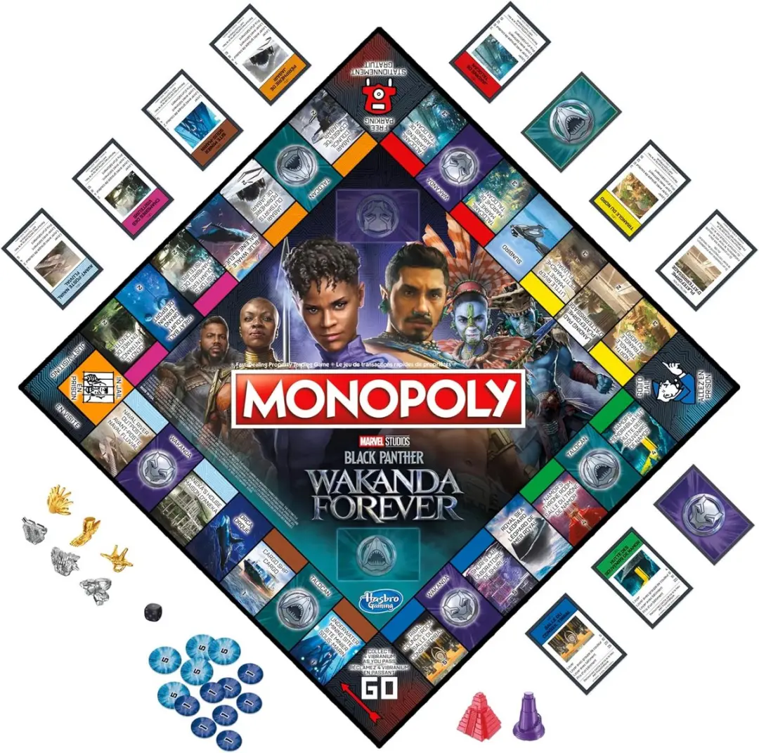 Hasbro Monopoly Marvel Studios Black Panther Wakanda Forever
