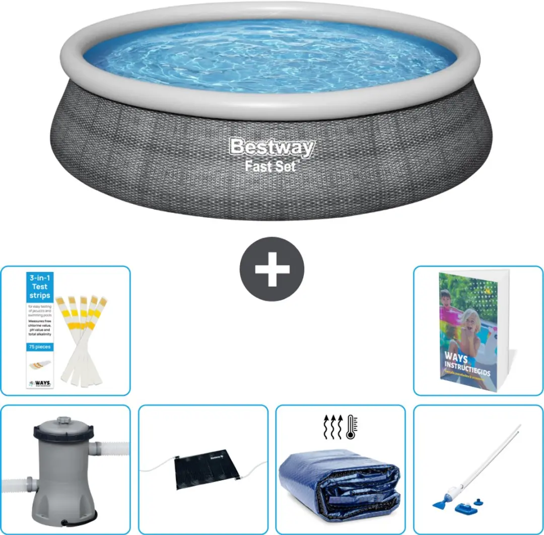 Bestway Rond Zwembad 457cm Fast Set