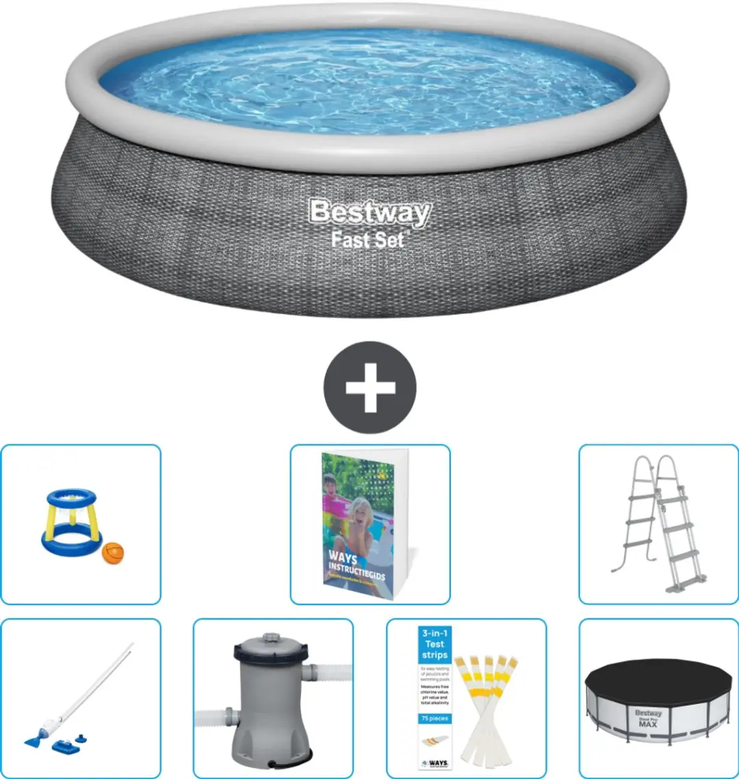 Bestway Rond Zwembad Fast Set 457cm