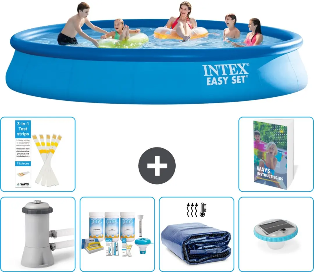 Intex Easy Set Zwembad 457x84cm Blauw