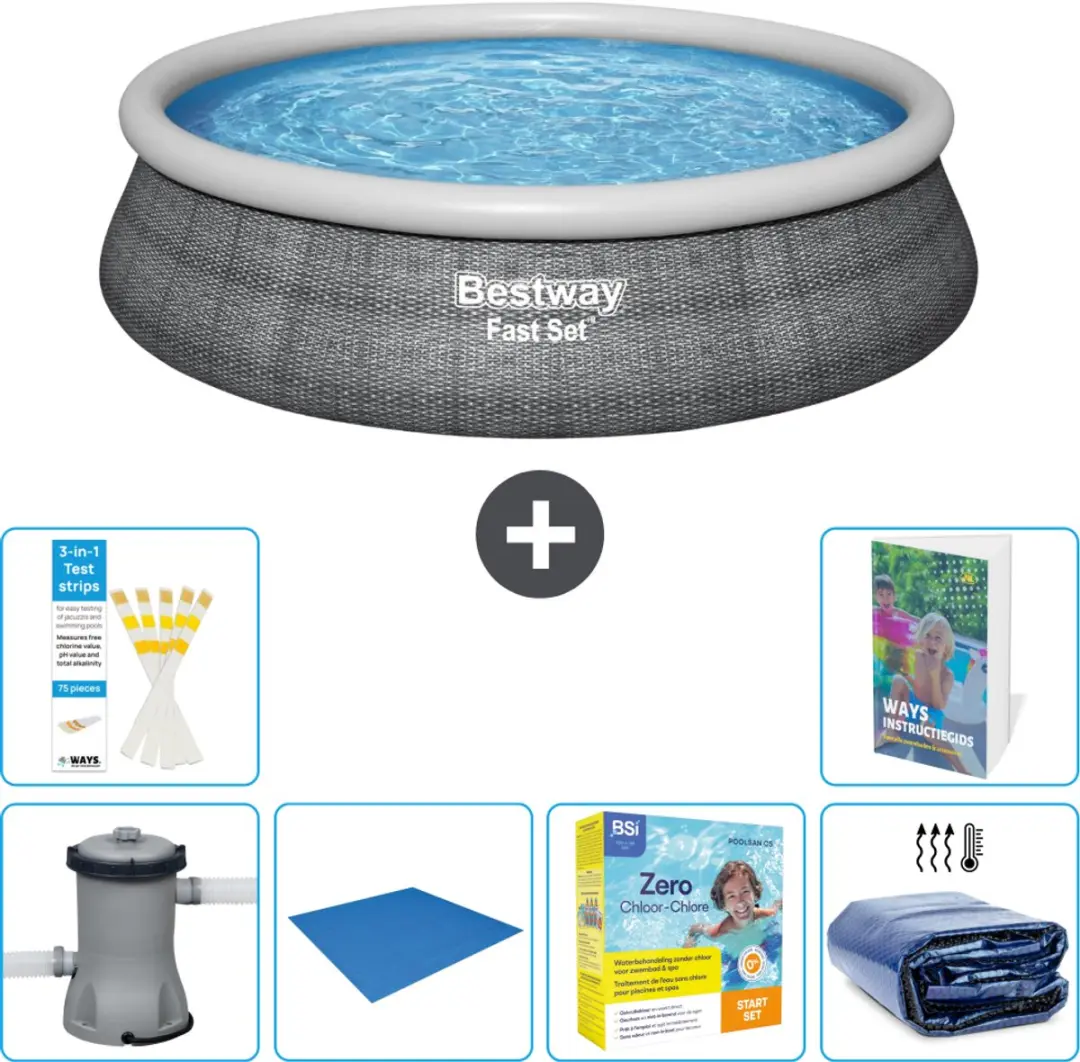 Bestway Fast Set Opblaaszwembad 457cm