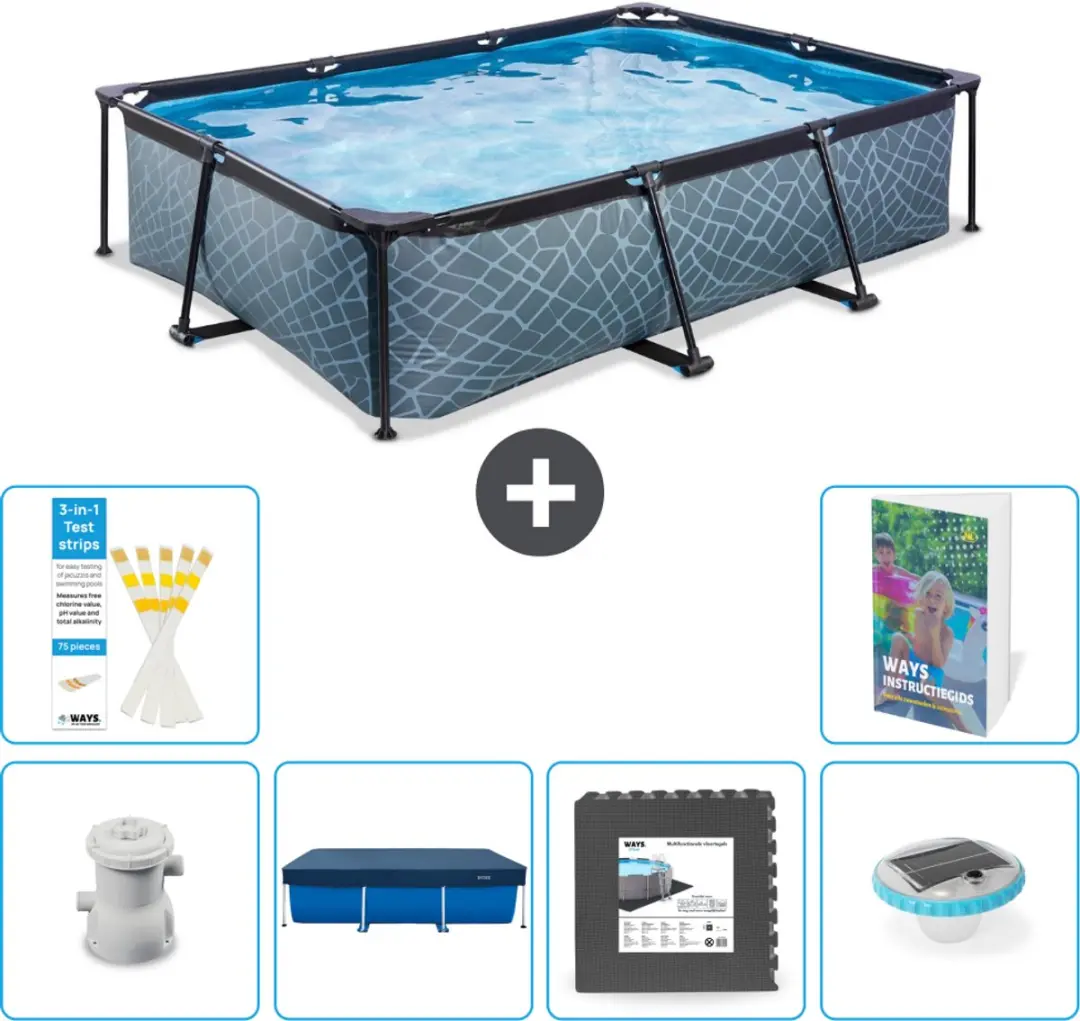 EXIT Toys Stone Frame Zwembad 300x200cm