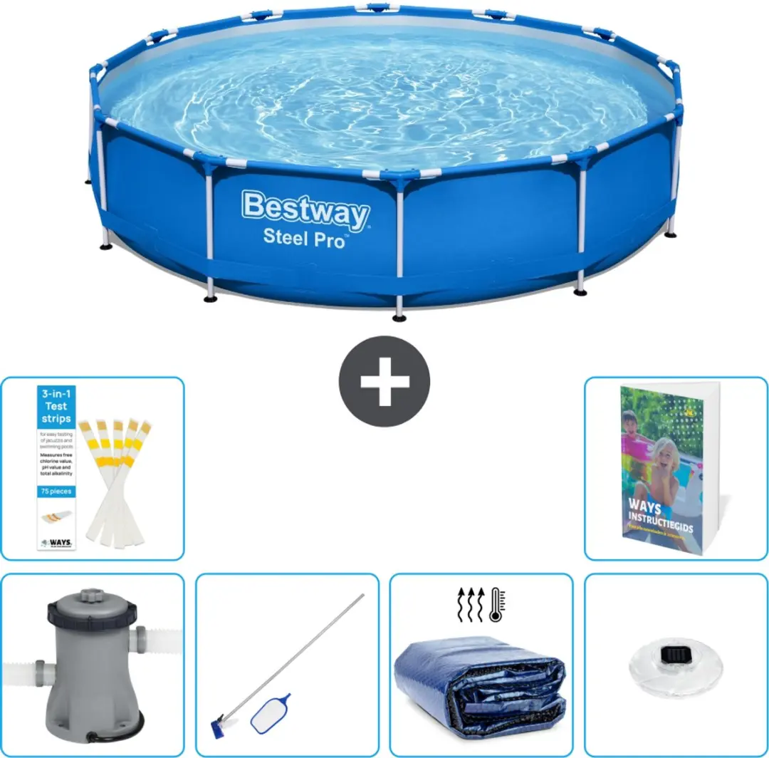 Bestway Steel Pro Zwembad 366x76cm Blauw