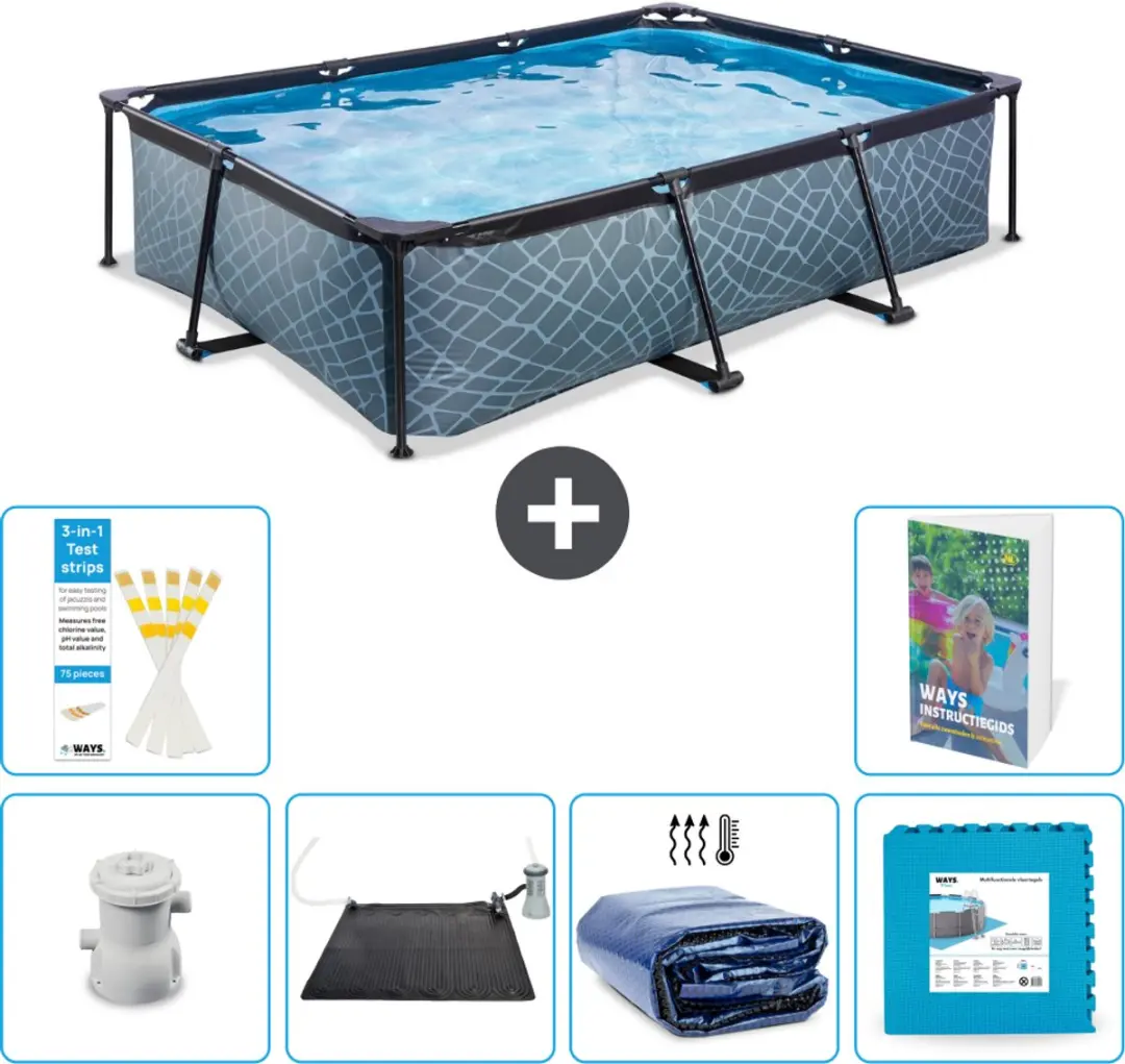 EXIT Toys Stone Frame Zwembad 300x200cm