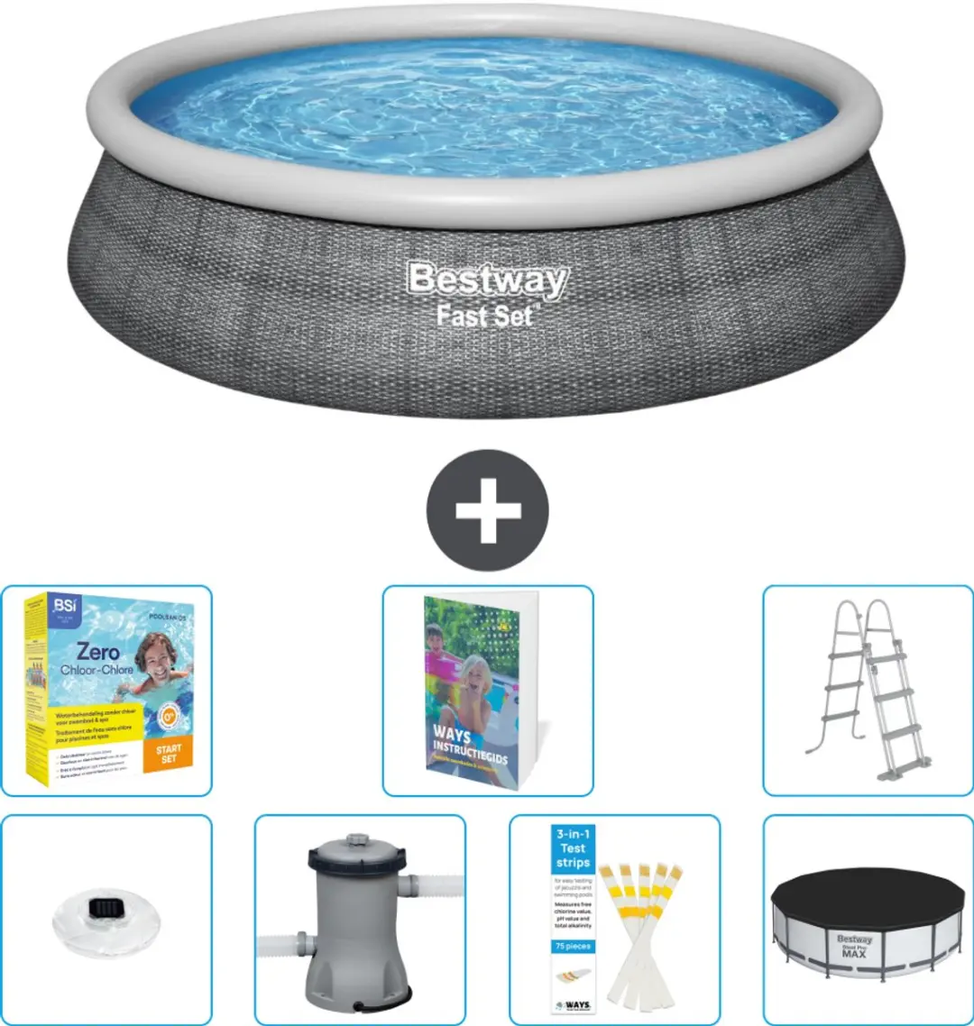 Bestway Rond Zwembad Fast Set 457cm