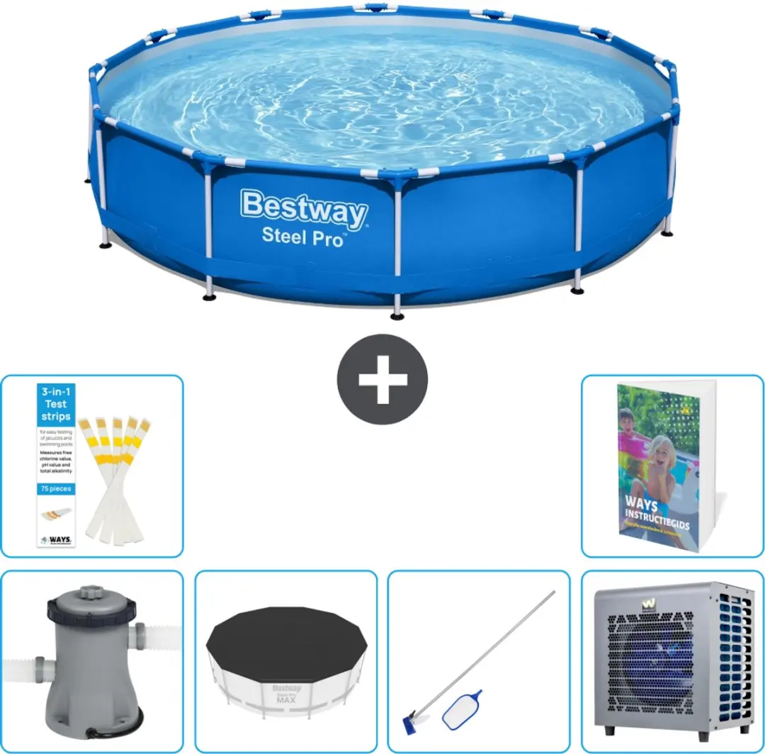 Bestway Steel Pro Zwembad 366x76cm Blauw