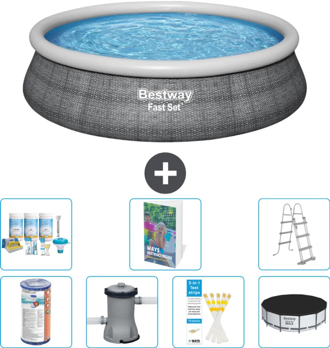Bestway Rond Zwembad Fast Set 457cm