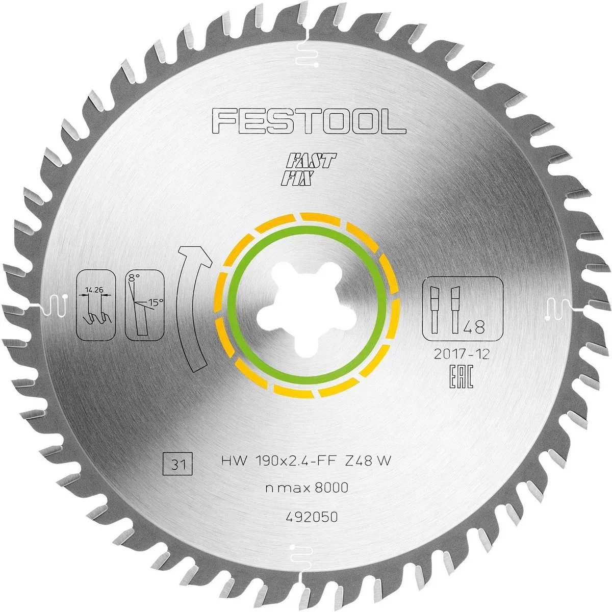Festool Wood Fine Cut Cirkelzaagblad 492050 - Ø190mm 48T