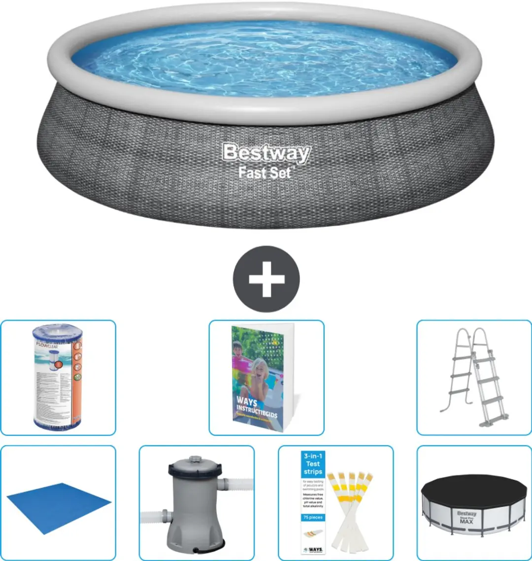 Bestway Fast Set Opblaaszwembad 457cm