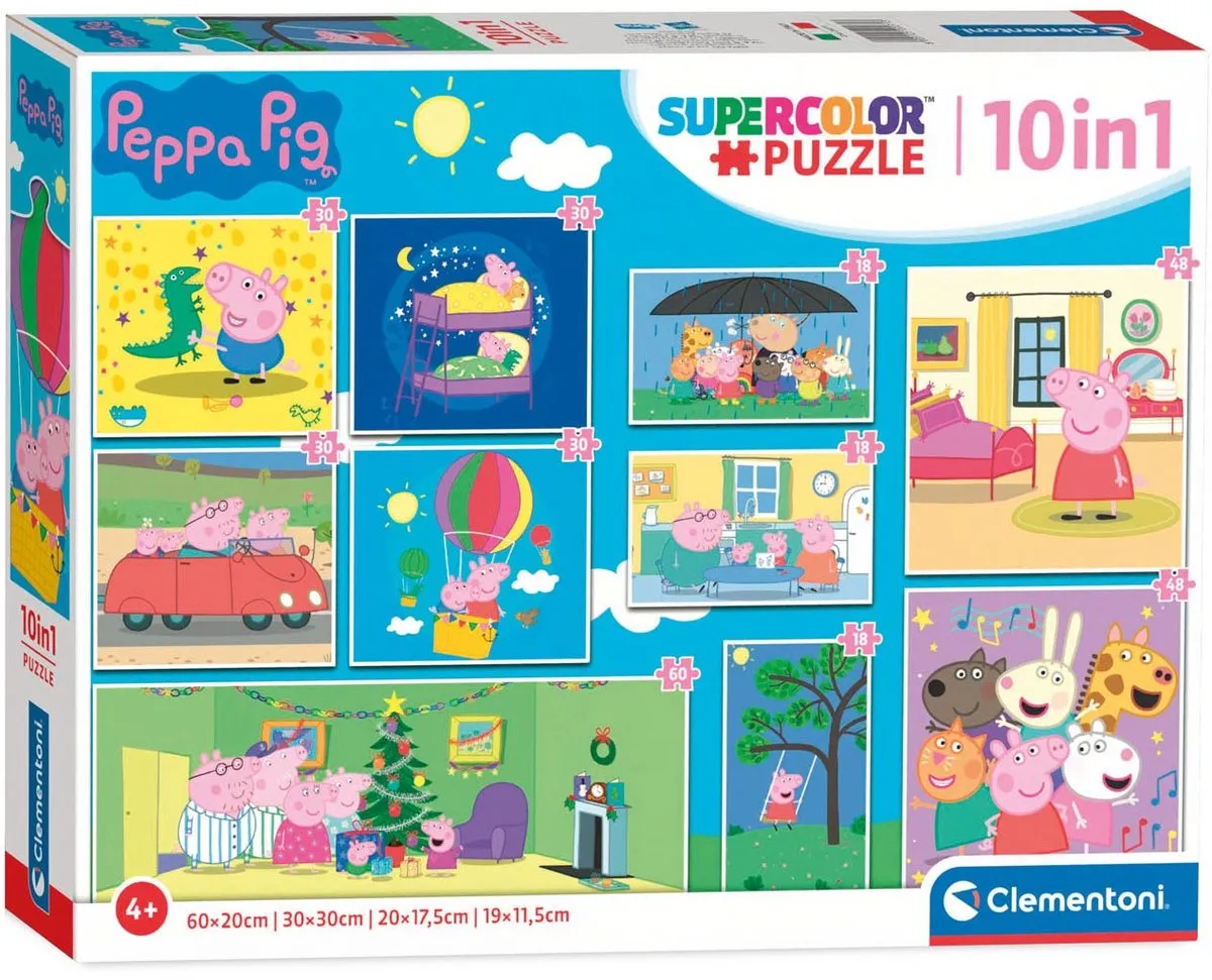 Clementoni Peppa Pig 10-in-1 Puzzel Multicolor