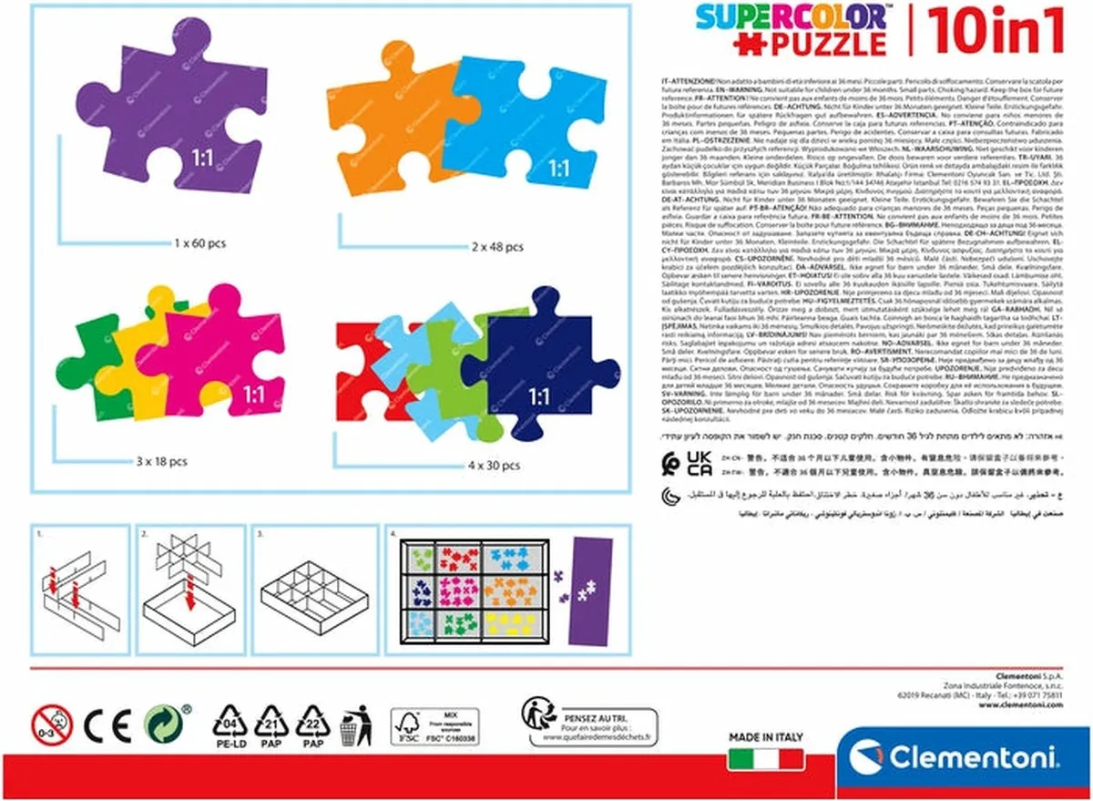 Clementoni Peppa Pig 10-in-1 Puzzel Multicolor - 30 Stukken
